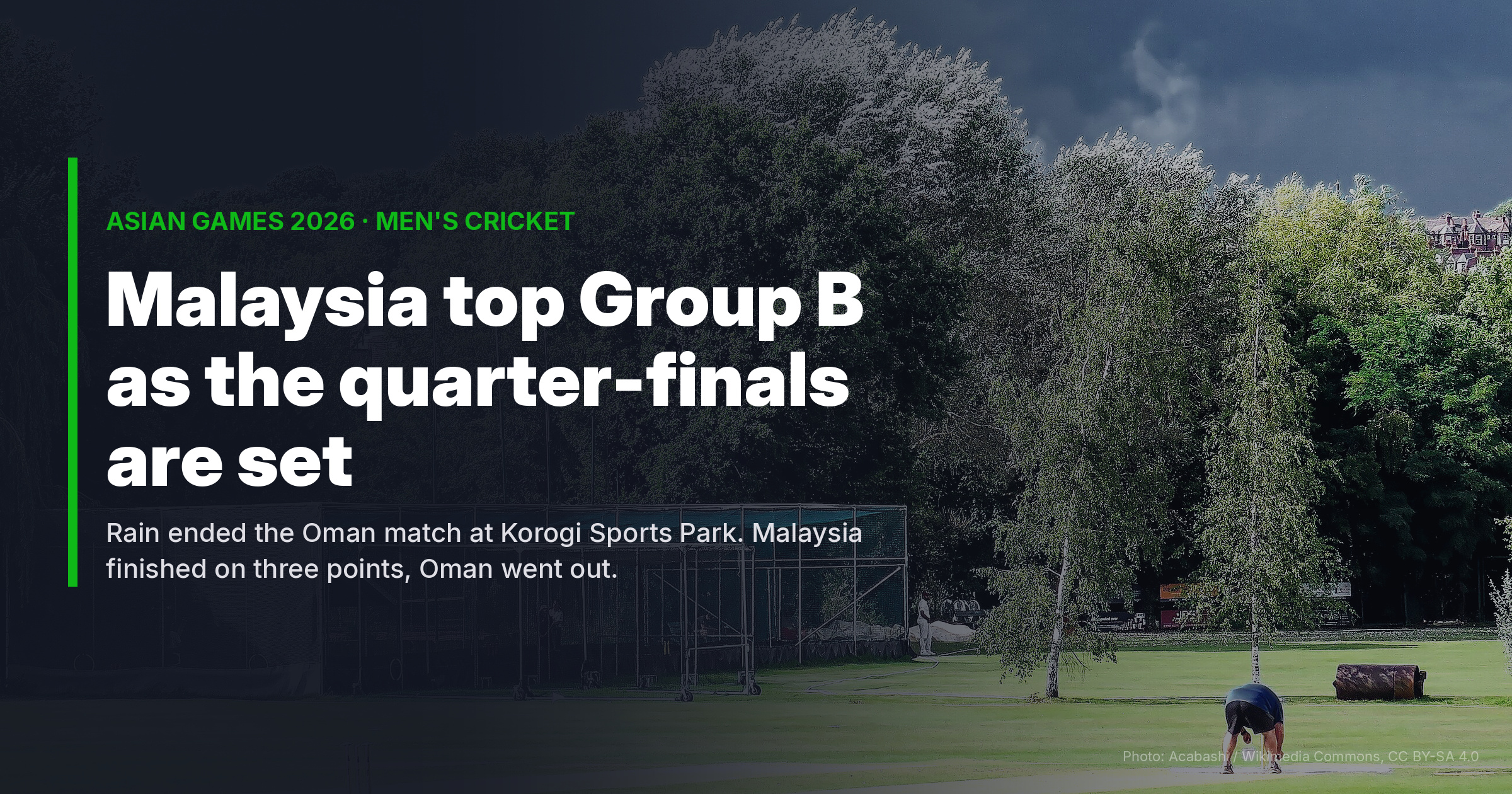 Asian Games Cricket Quarter-Finals Confirmed | Crickslab